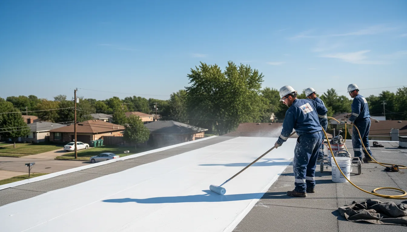 Commercial roof coating in Woodland, MI near me